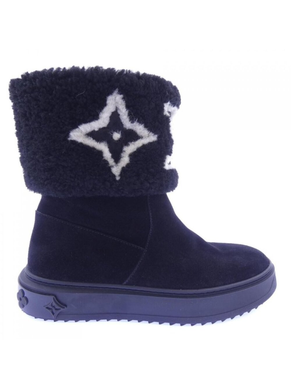 Louis Vuitton Logo Suede Snowdrop Line Boots